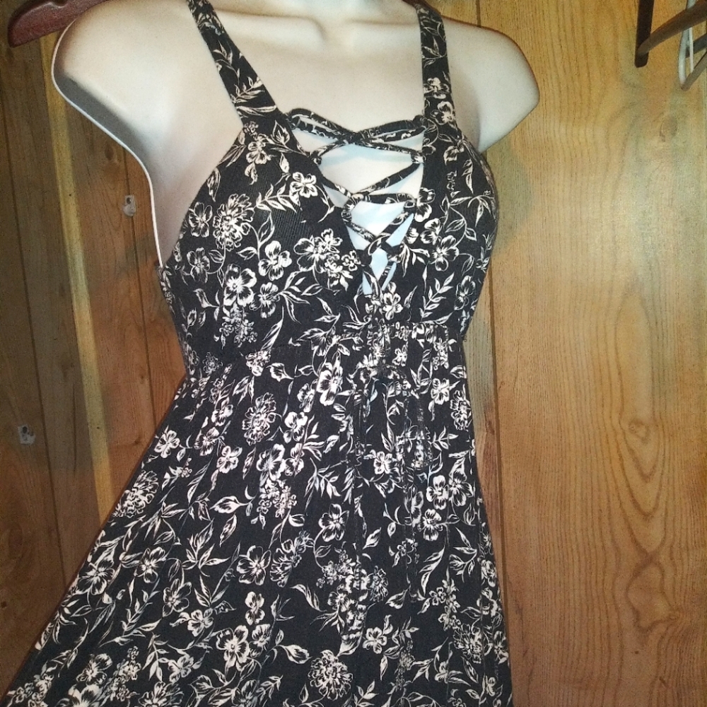 Rachel Pally Black & White Floral Dress